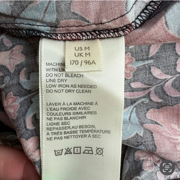 Free People Black and Red Floral Sasha Mini Dress Size M Boho Cottagecore - Picture 15 of 15